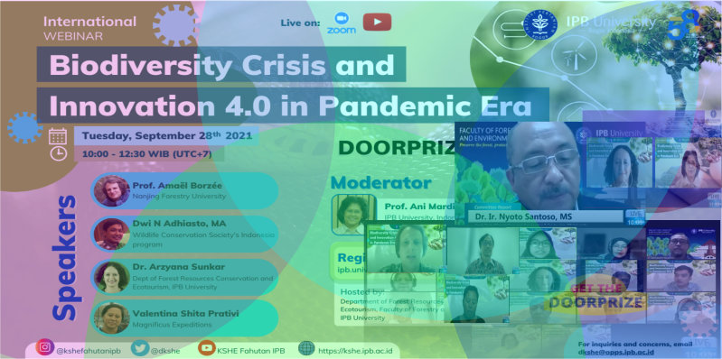 Gelaran Kegiatan Webinar Internasional bertajuk “Kiris Keanekaragaman Hayati dan Inovasi 4.0 di Era Pandemik”