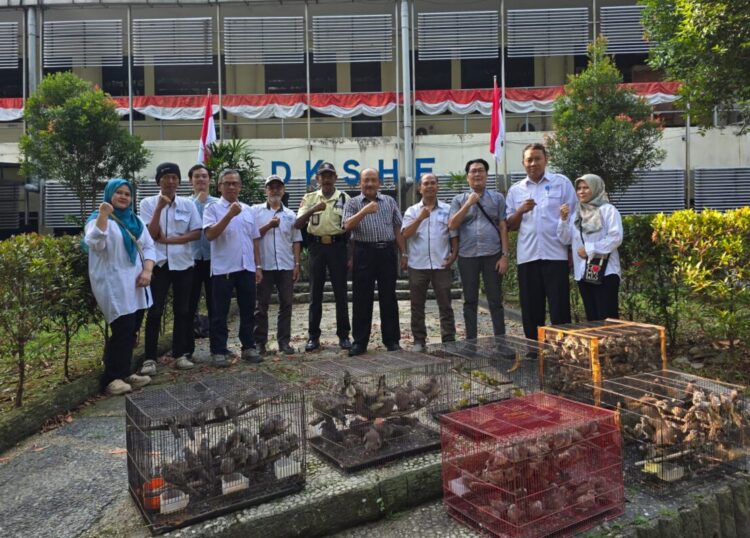 Peringati Hari Konservasi Alam Nasional, Departemen KSHE melepasliarkan Burung Lokal di Kampus IPB University